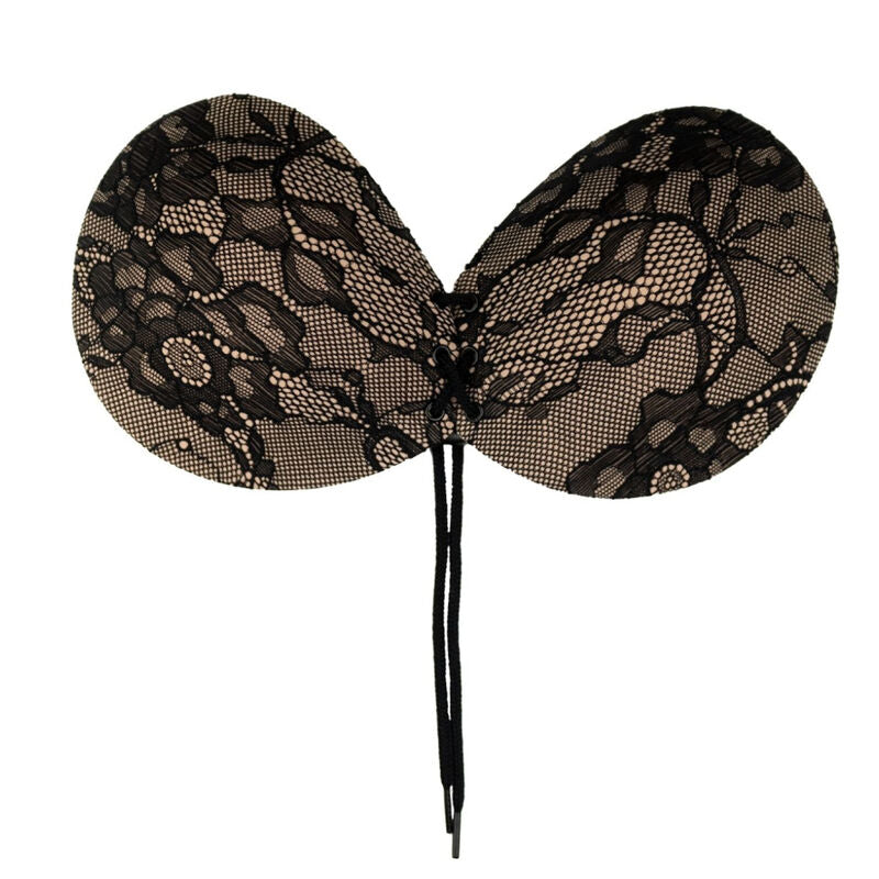 BYE-BRA - REGGISENO ADESIVO INTRECCIATO E RICAMO COPPA A