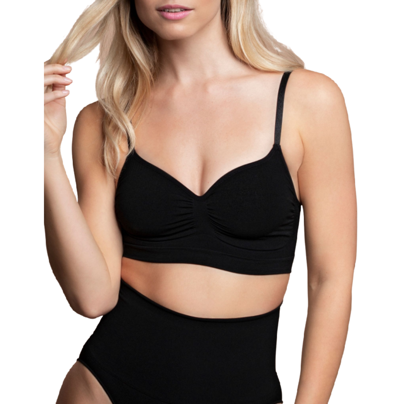 BYE-BRA - REGGISENO MEDIO CONTROLLO SENZA CUCITURE NERO TAGLIA S