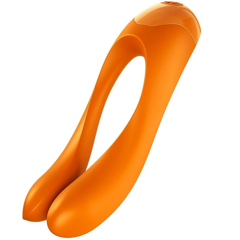 SATISFYER - VIBRATORE DA DITA CANDY CANE ARANCIONE