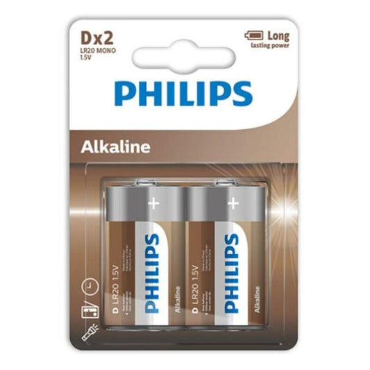 PHILIPS - ALKALISCHE BATTERIE D LR20 BLISTER*2