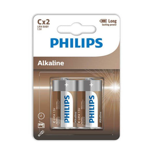 PHILIPS - ALKALISCHE BATTERIEN C LR14 BLISTER*2