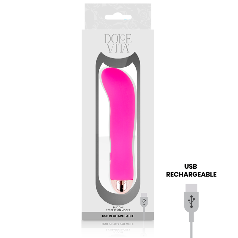 DOLCE VITA - WIEDERAUFLADBARER VIBRATOR ZWEI ROSA 7 GESCHWINDIGKEITEN