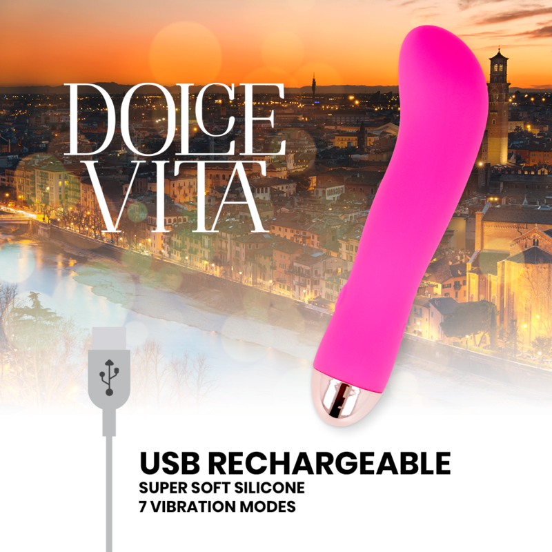 DOLCE VITA - VIBRATORE RICARICABILE TWO PINK 7 VELOCITÀ