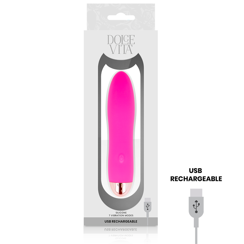 DOLCE VITA - VIBRATORE RICARICABILE FOUR ROSA 7 VELOCITÀ