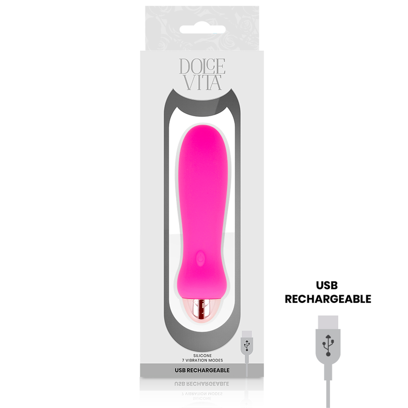 DOLCE VITA - VIBRATORE RICARICABILE FIVE PINK 7 VELOCITÀ