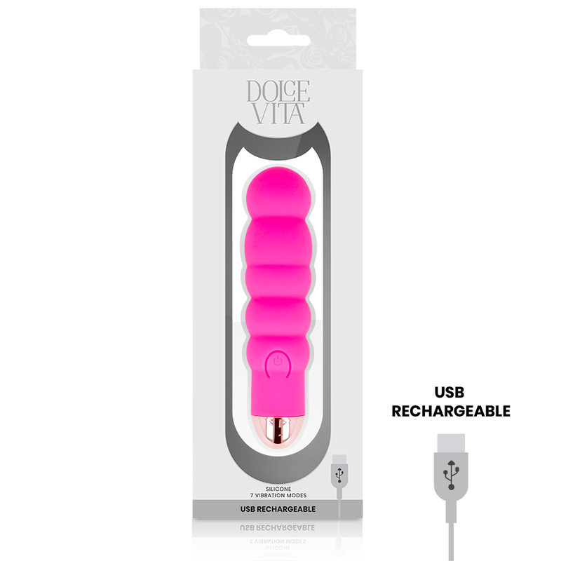 DOLCE VITA - WIEDERAUFLADBARER VIBRATOR SECHS ROSA 7 GESCHWINDIGKEITEN