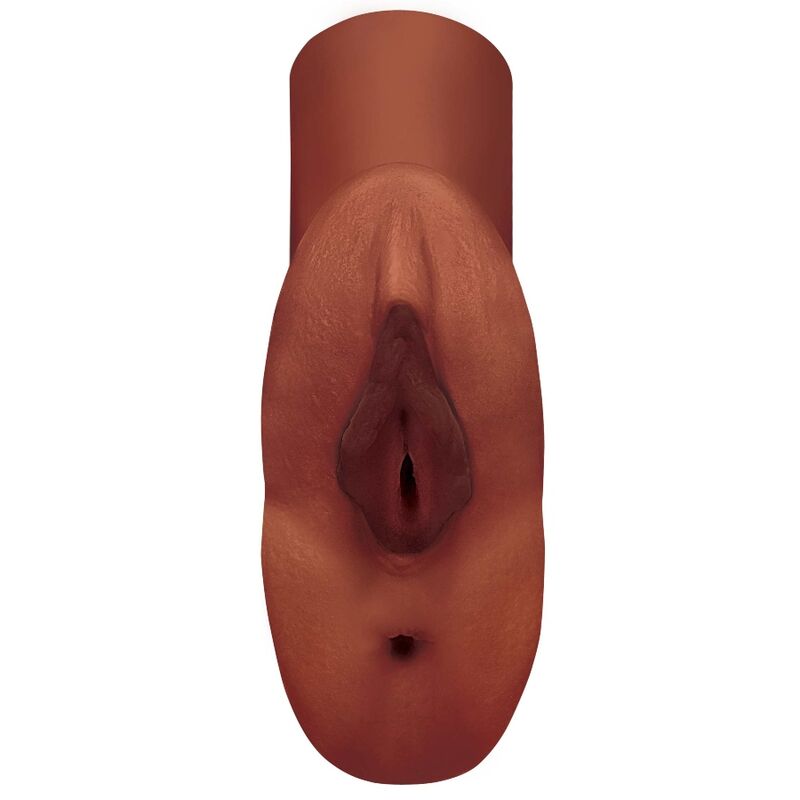 PDX PLUS - PERFEKTER PUSSY-DOPPELSTROKER, VAGINA- UND ANUS-MASTURBATOR, BRAUN