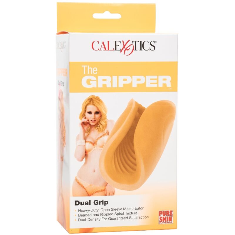 CALEXOTICS - BEADED GRIP MASTURBATOR ORANGE