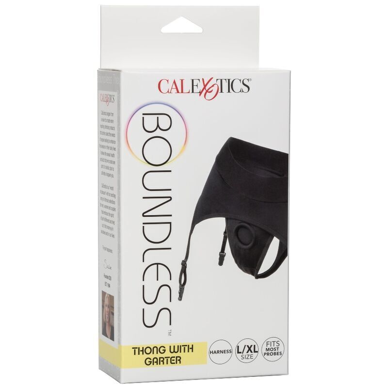 CALEXOTICS - BOUNDLESS TANGA MIT STRUMPFBAND S/M