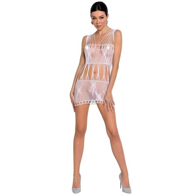 PASSION - DONNA BS090 BODYSTOCKING BIANCO TAGLIA UNICA