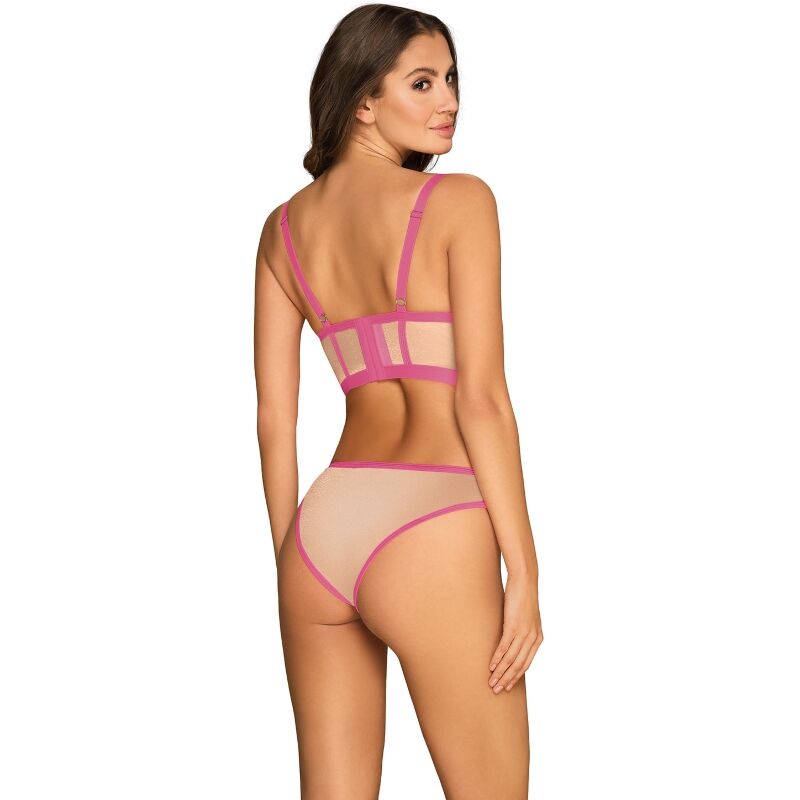 OBSESSIVE - NUDELIA SET DUE PEZZI ROSA S/M