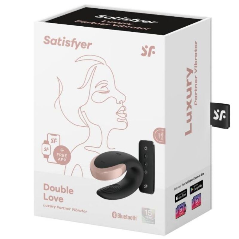 SATISFYER - DOUBLE LOVE LUXUS-PARTNERVIBRATOR SCHWARZ