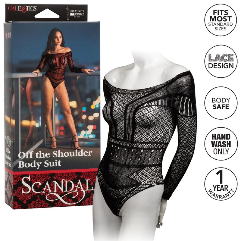 CALEXOTICS - SCANDAL TUTA A BODY CON SPALLE TAGLIA UNICA