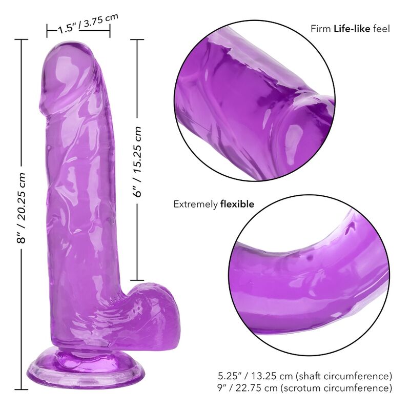 CALEXOTICS - DILDO TAGLIA QUEEN VIOLA 15,3 CM