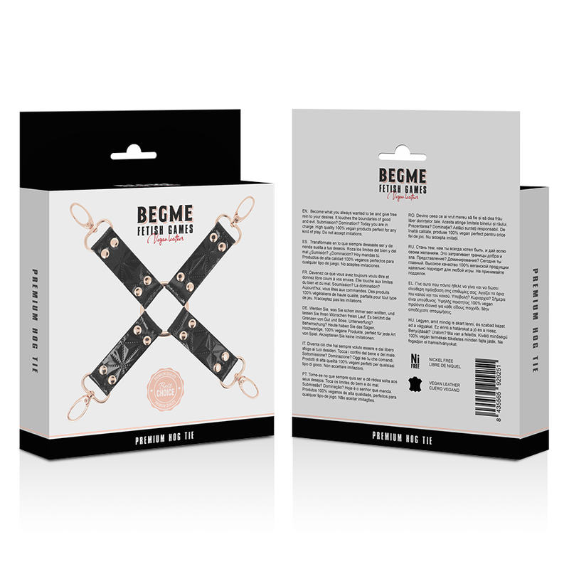 BEGME - CRAVATTA IN PELLE VEGANA EDIZIONE NERA