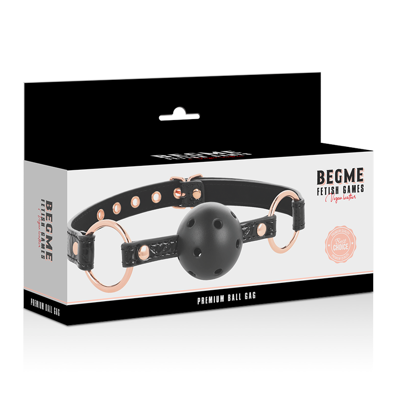 BEGME - BLACK EDITION BALLGAG AUS VEGANEM LEDER