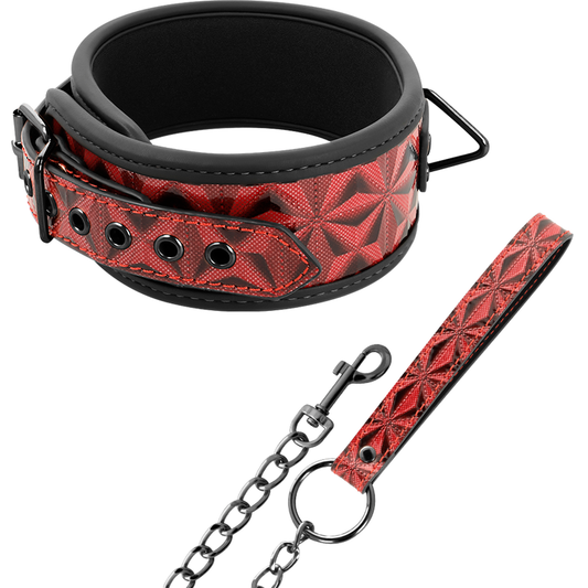 BEGME - RED EDITION HALSBAND AUS PREMIUM-VEGANEM LEDER MIT NEOPRENFUTTER