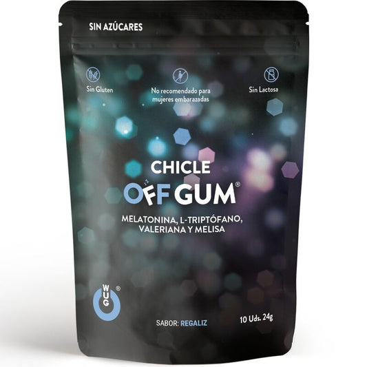 WUG GUM - OFF BALDRIAN, TRYPTOPHAN, ZITRONENMELISSE UND MELATONIN 10 EINHEITEN