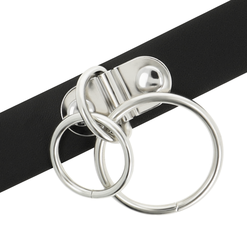 COQUETTE CHIC DESIRE - CHOKER IN PELLE VEGANA A DOPPIO ANELLO