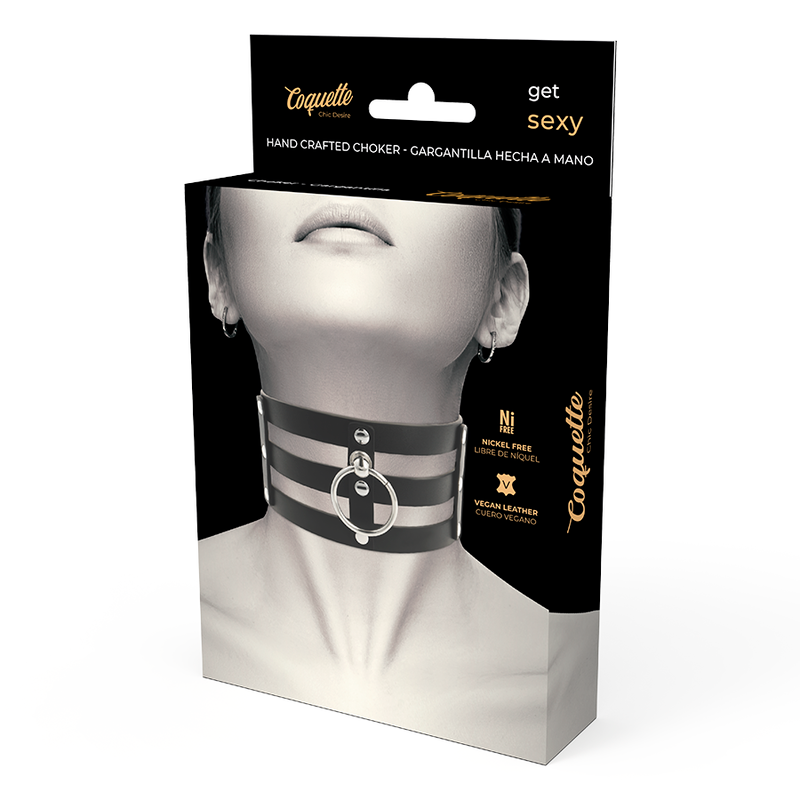 COQUETTE CHIC DESIRE - HALSBAND AUS VEGANEM LEDER IM FETISCHSTIL