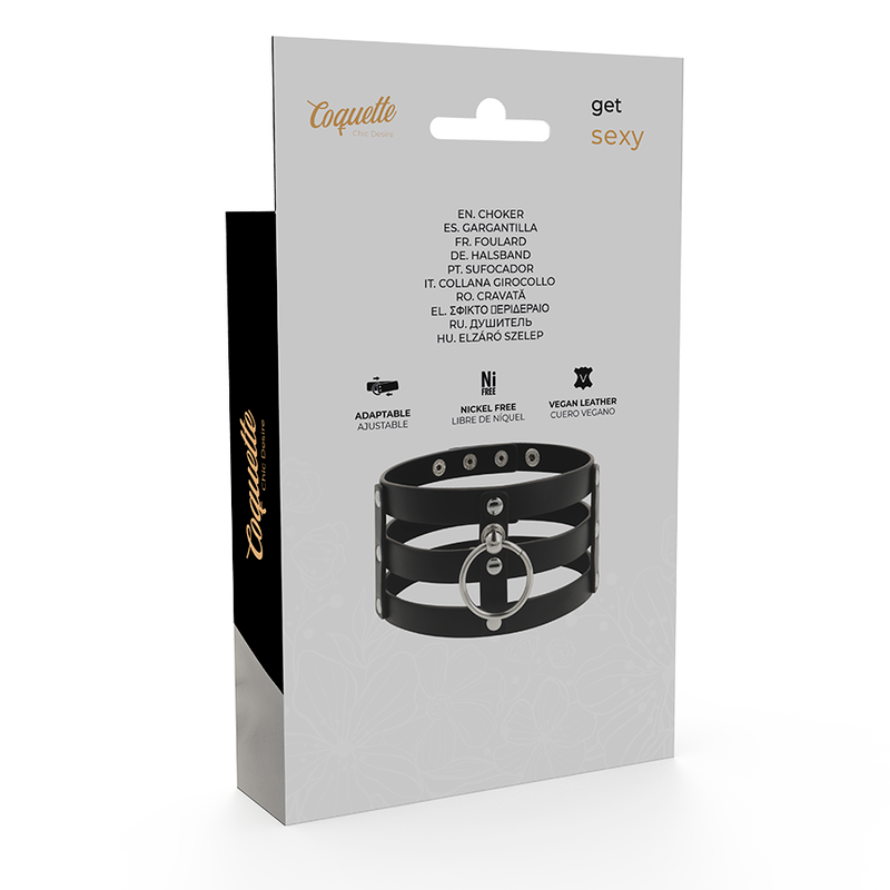 COQUETTE CHIC DESIRE - HALSBAND AUS VEGANEM LEDER IM FETISCHSTIL