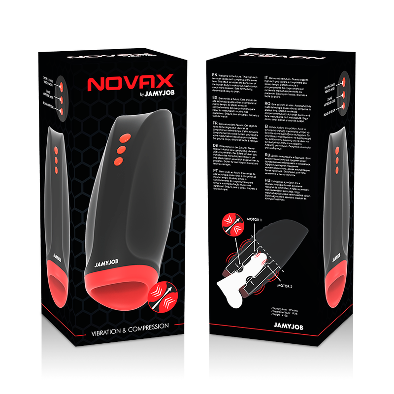 JAMYJOB - NOVAX MASTURBATOR WITH VIBRATION AND COMPRESSION