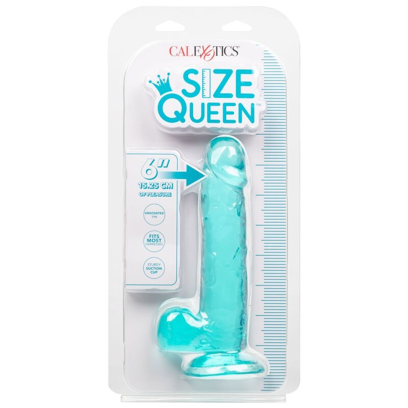 CALEXOTICS - GRÖßE QUEEN DILDO BLAU 15,3 CM