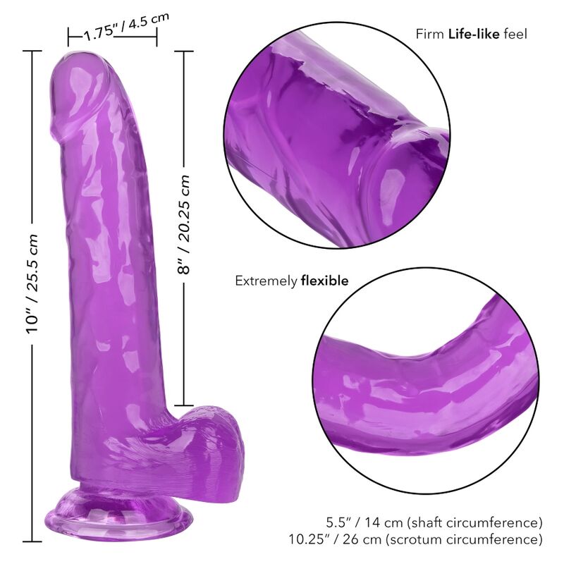 CALEXOTICS - GRÖßE QUEEN DILDO LILA 20,3 CM