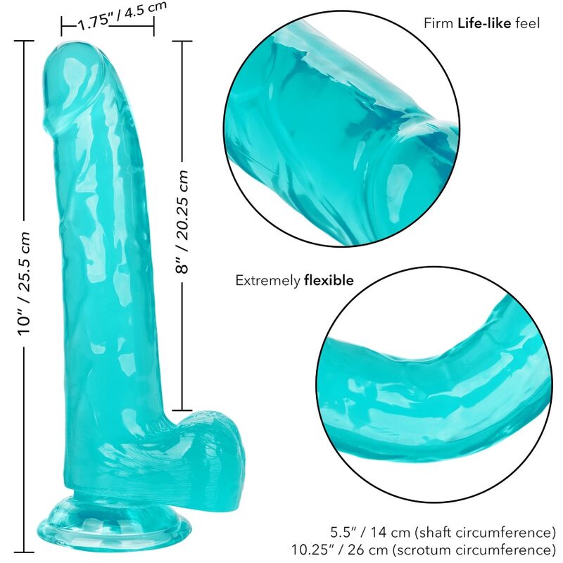 CALEXOTICS - TAGLIA QUEEN DILDO BLU 20,3 CM