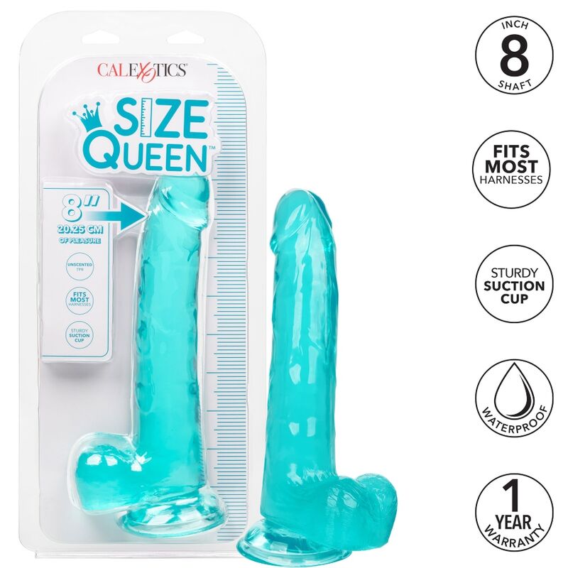 CALEXOTICS - TAGLIA QUEEN DILDO BLU 20,3 CM