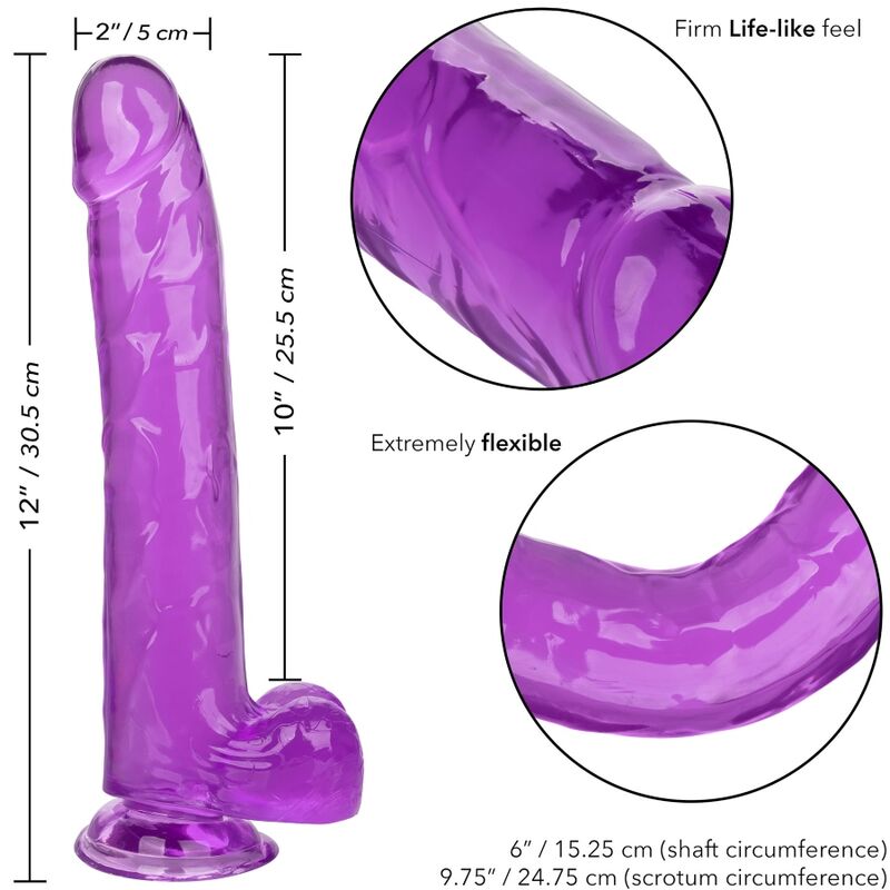 CALEXOTICS - GRÖßE QUEEN DILDO LILA 25,5 CM