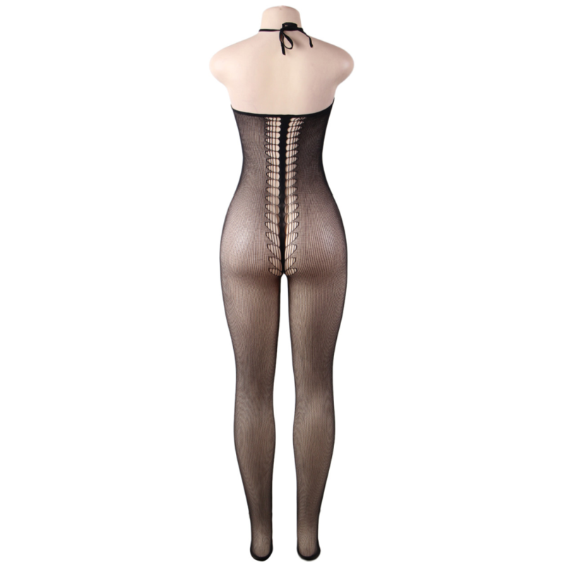 LINGERIE QUEEN - BODYSTOCKING CON COLLO ALL'ACQUA S/L