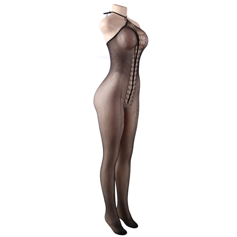 LINGERIE QUEEN - BODYSTOCKING CON COLLO ALL'ACQUA S/L