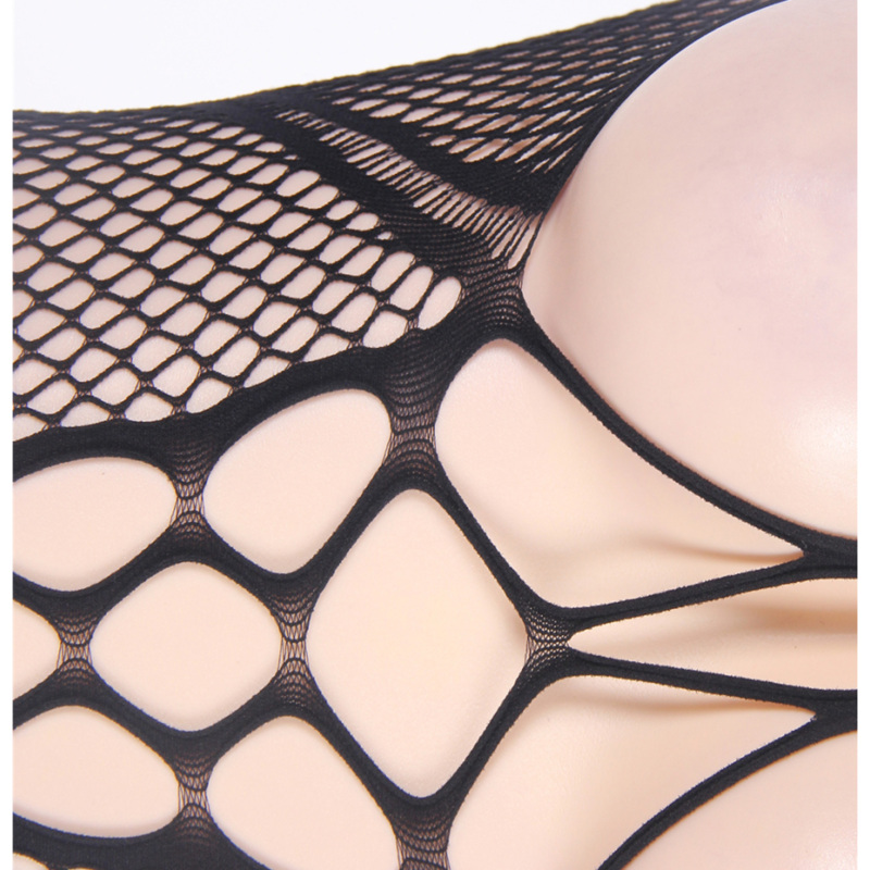 QUEEN LINGERIE - BODYSTOCKING CON SCOLLO AL CENTRO E SCHIENA APERTA S/L