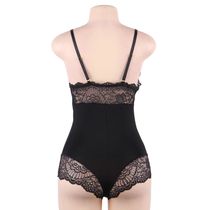 LINGERIE QUEEN - TEDDY IN PIZZO S/M