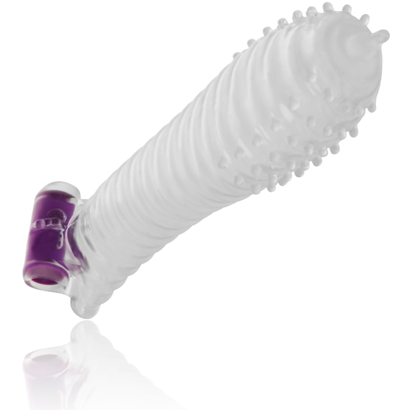 OHMAMA - GUAINA PER PENE TEXTURED CON PROIETTILE VIBRANTE