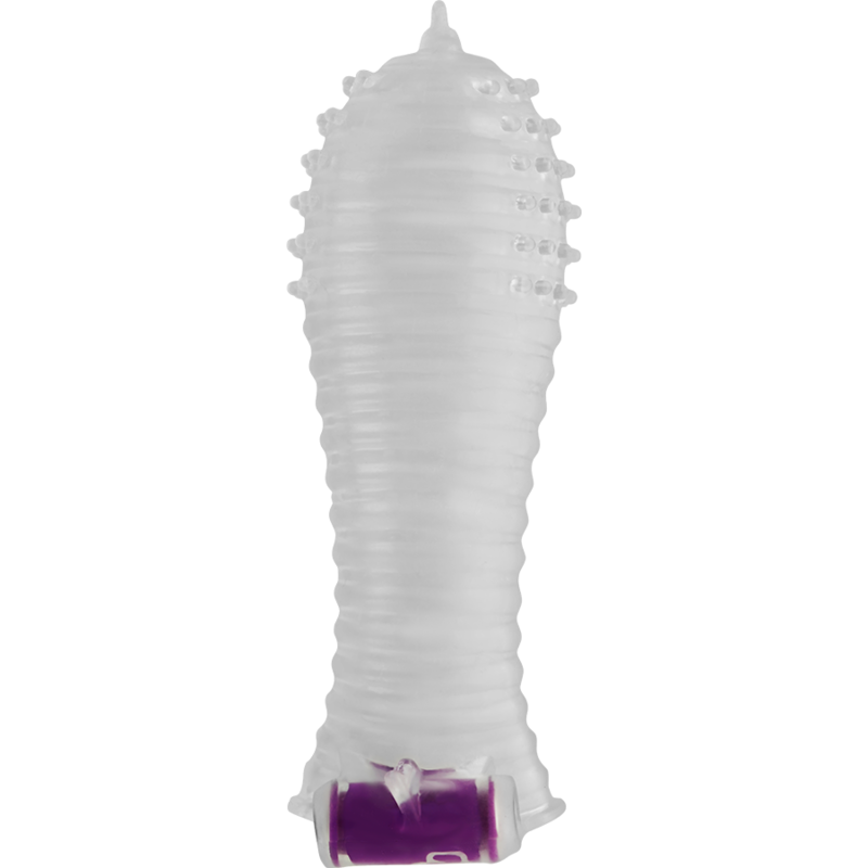 OHMAMA - GUAINA PER PENE TEXTURED CON PROIETTILE VIBRANTE