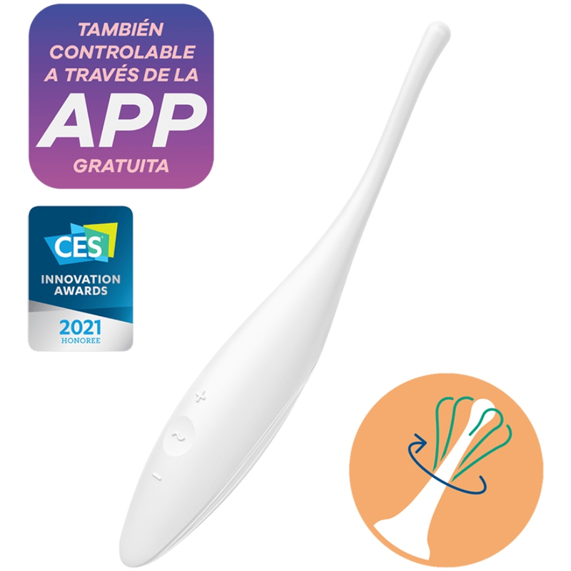 SATISFYER - TWIRLING JOY VIBRATORE PER LA PUNTA DEL CLITORIDE BIANCO