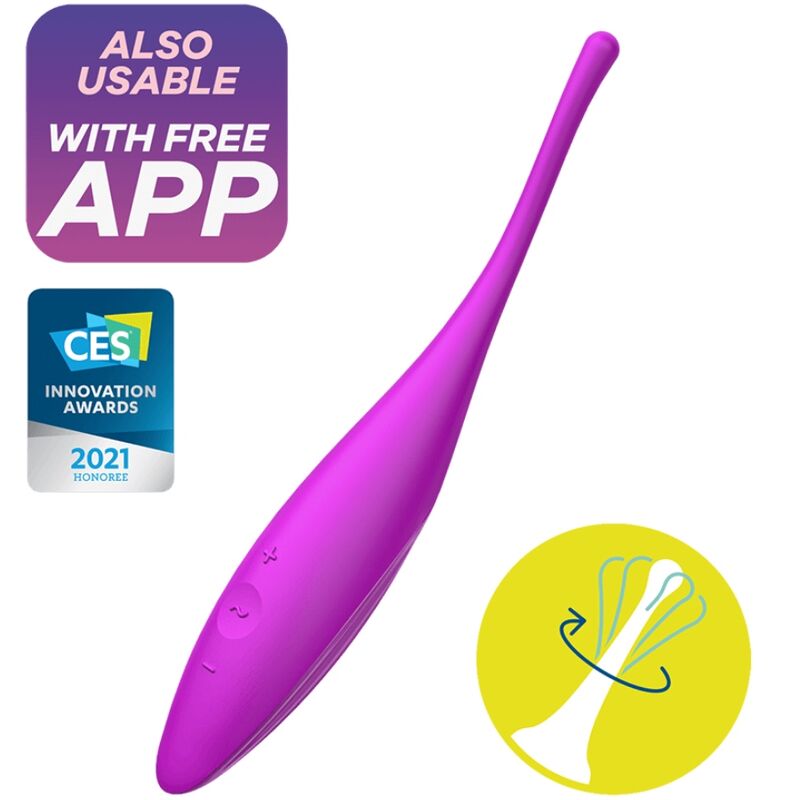 SATISFYER - TWIRLING JOY VIBRATORE CON PUNTA CLITORIDEA FUCSIA