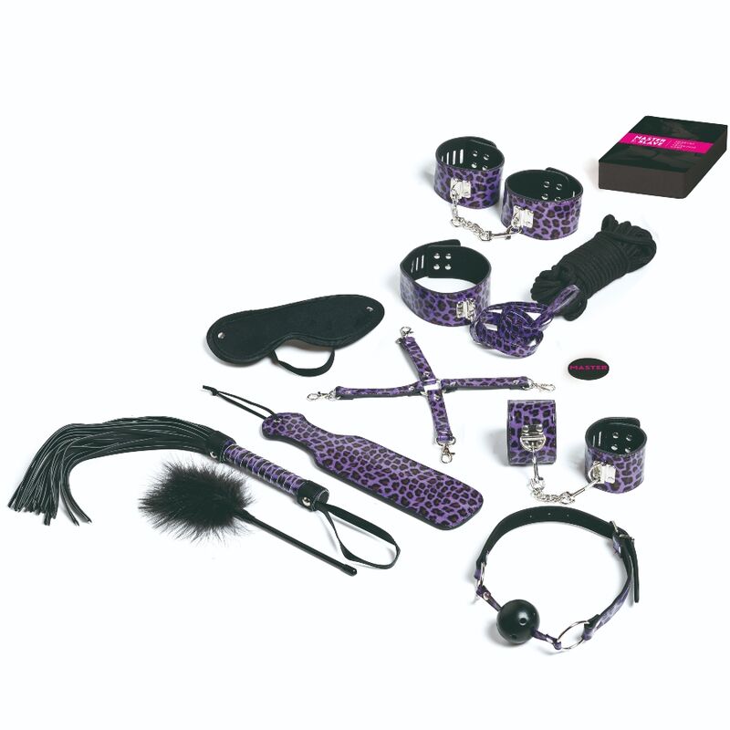 TEASE & PLEASE - SET 13 LILAC BONDAGE ACCESSORIES