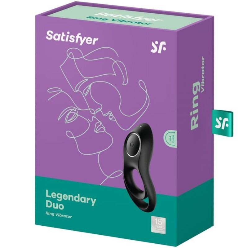 SATISFYER - LEGENDÄRER DUO-RING-VIBRATOR SCHWARZ