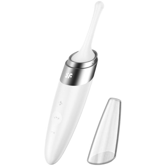 SATISFYER - VIBRATORE TWIRLING DELIGHT PER LA PUNTA DEL CLITORIDE BIANCO