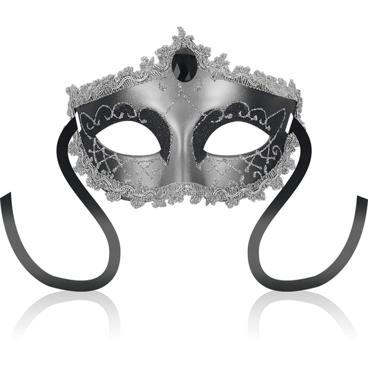 OHMAMA - MASCHERE MASCHERA GRIGIA DIAMANTE NERO