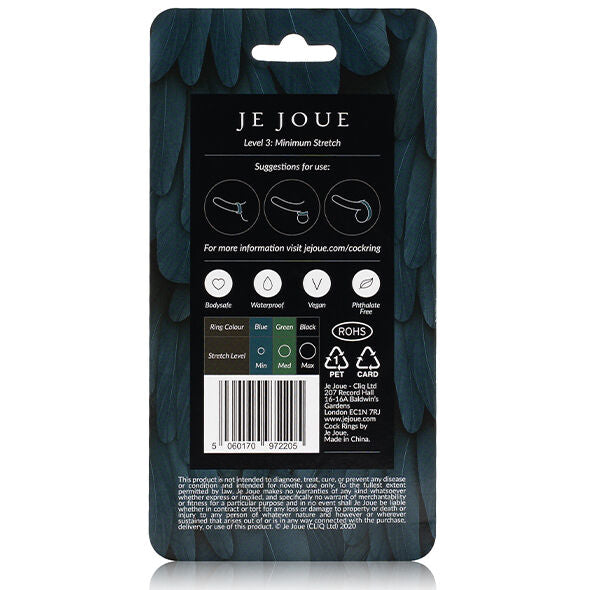 JE JOUE – BLAUER SILIKONRING – MINIMALE STRANGULATION