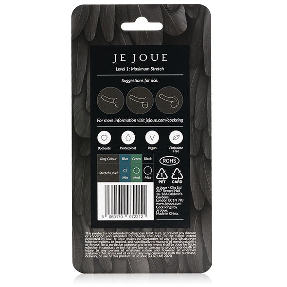 JE JOUE – MAXIMALER STRETCH-COCKRING AUS SILIKON – SCHWARZ