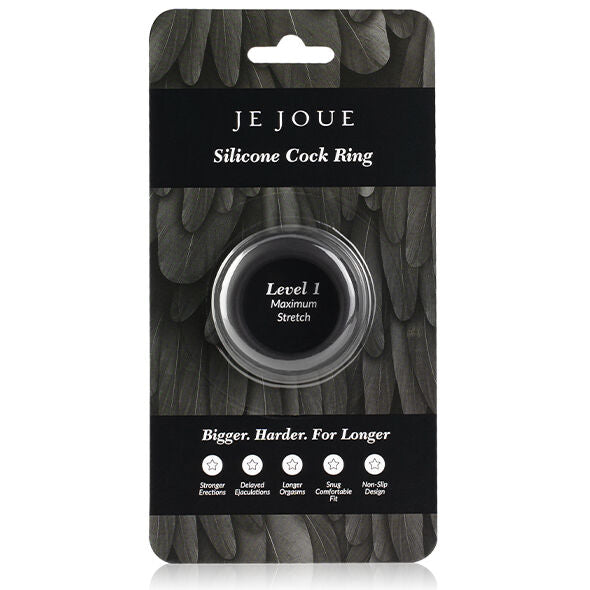 JE JOUE – MAXIMALER STRETCH-COCKRING AUS SILIKON – SCHWARZ