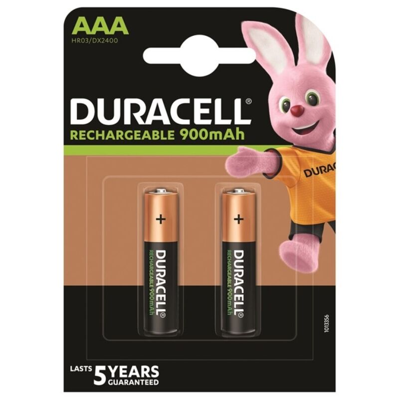 DURACELL - BATTERIA RICARICABILE HR03 AAA 900mAh 2 UNITÀ