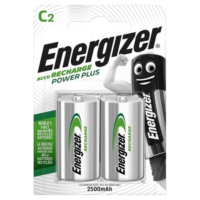 ENERGIZER - POWER PLUS BATTERIA RICARICABILE HR14 C 2500mAh 2 UNITÀ