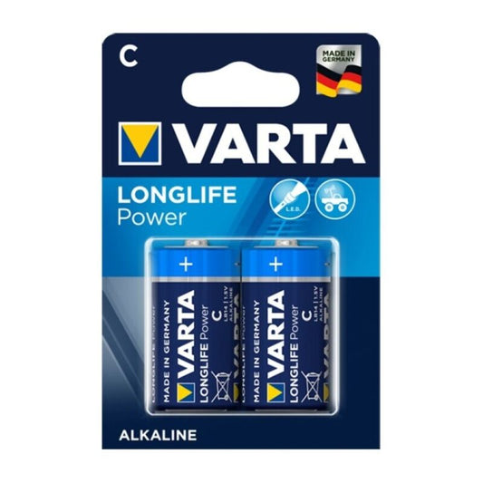 VARTA - BATTERIA ALCALINICA LONGLIFE POWER C LR14 2 UNITÀ