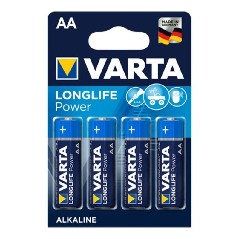 VARTA - BATTERIA ALCALINICA LONGLIFE POWER AA LR6 4 UNITÀ